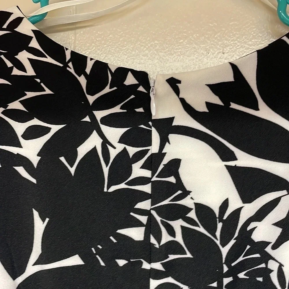 NWT Emma & Michele Floral Black and White Dress Sz 8 - Picture 8 of 8